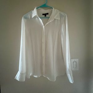 Banana Republic Dillon Fit White Blouse